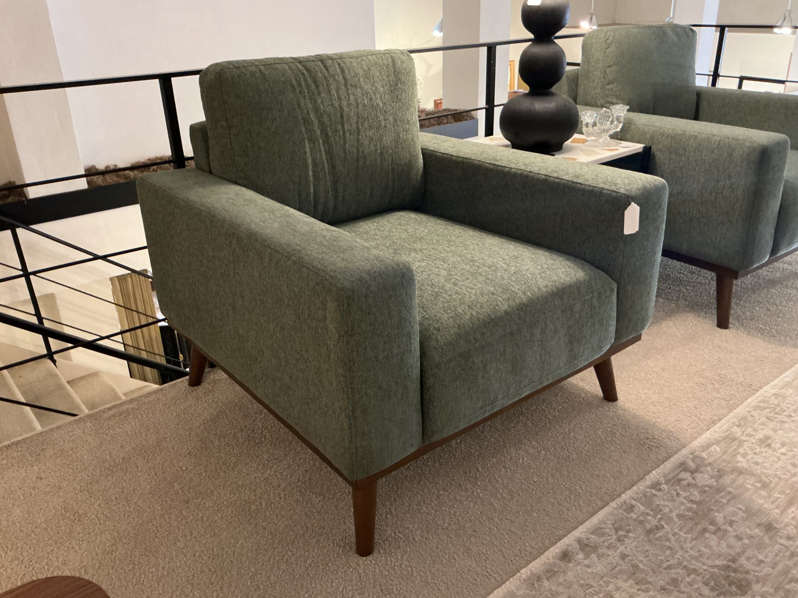 olive green chair
