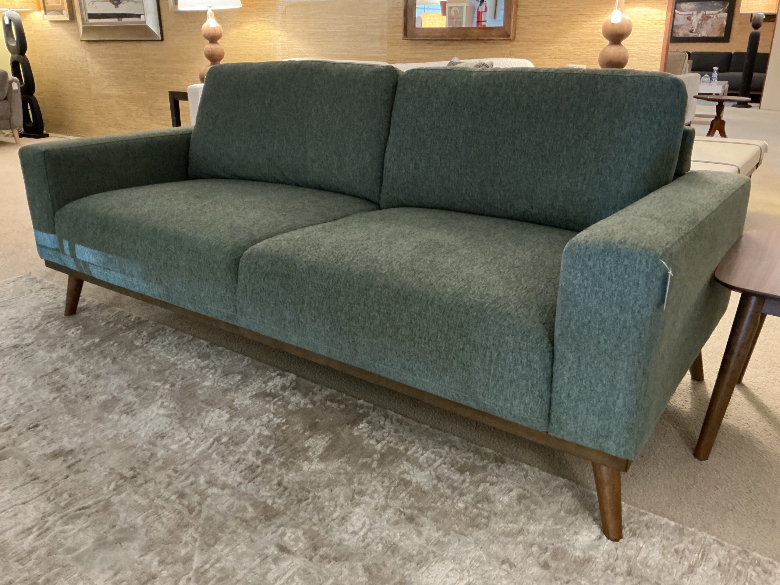 olive green sofa