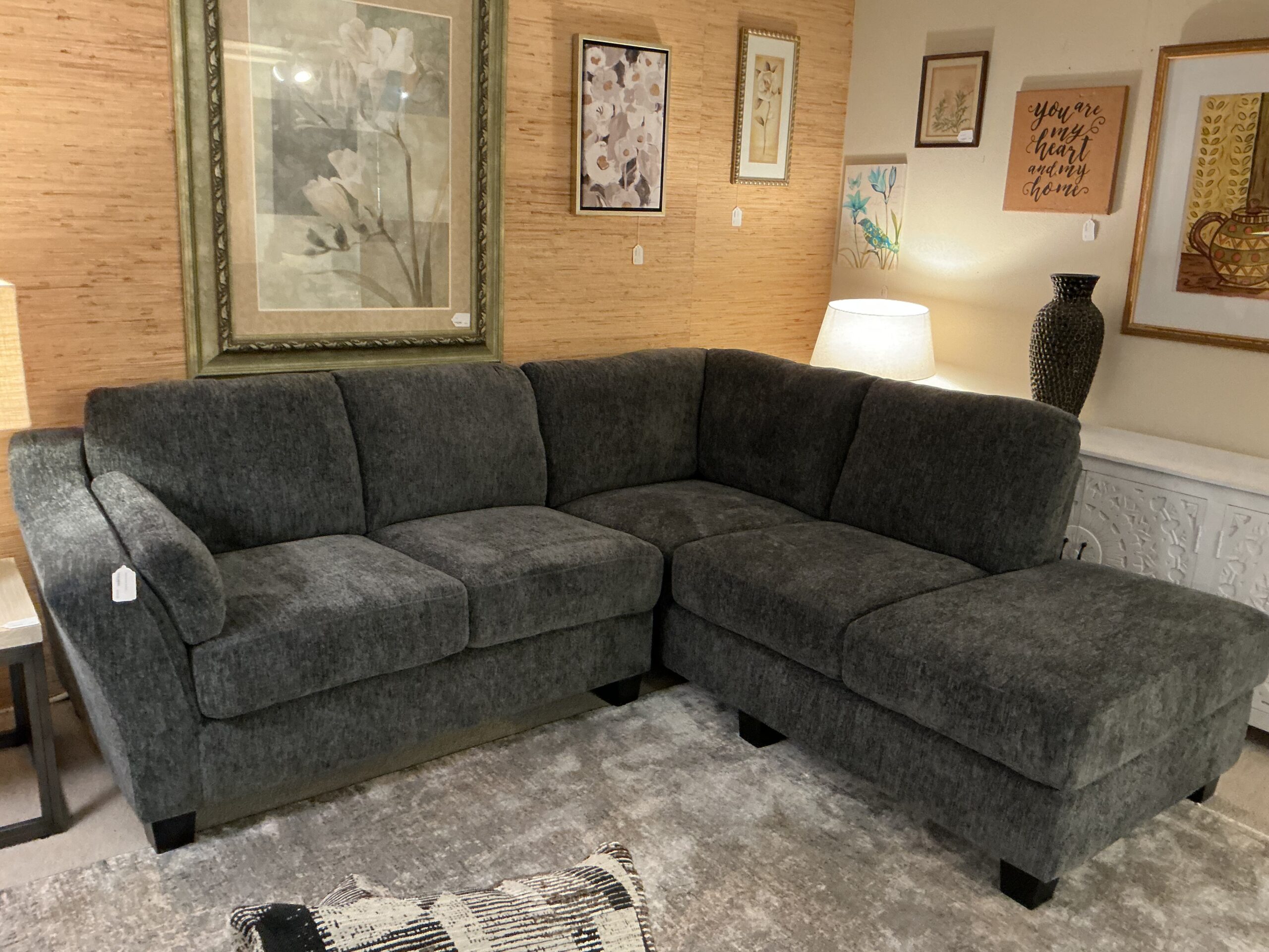 charcoal grey sectional
