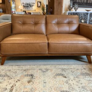 leather marseille brown loveseat